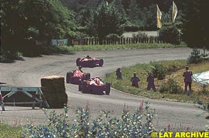 Fangio closes on the leaders at the 1957 German GP