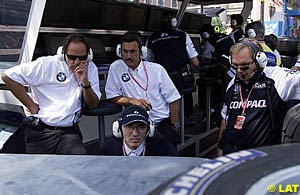 Gerhard Berger, Dr. Mario Thiessen, Patrick Head and Frank Williams