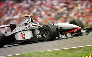 Hakkinen on his way to victory in 1998