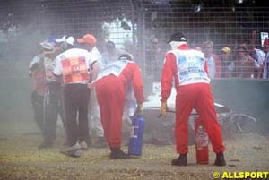 Villeneuve's car after the fatal crash