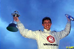 Jason Plato celebrates his BTCC championship win