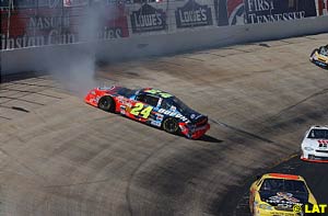 Jeff Gordon's wrecked #24