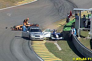 Heidfeld and Bernoldi in warm up