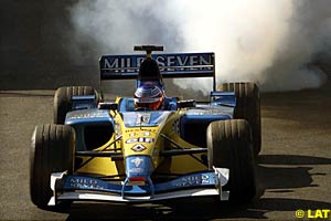 Trulli's Renault explodes