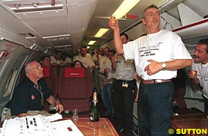 Tony Jardine raises a toast to Murray Walker after last year's GP