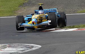 Jarno Trulli flying