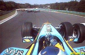 Jarno Trulli bang wheels with Coultard