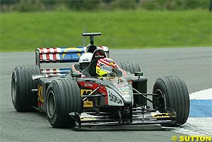 Yoong drives the 2-seater at Donington