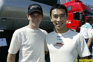 Davidson and his friend Sato