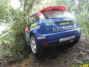 McRae's car after the crash