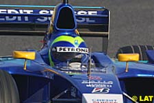 Sauber cockpit, yellow mirrors