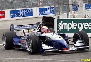 Max Papis on his way to scoring Sigma Autosport's first podium