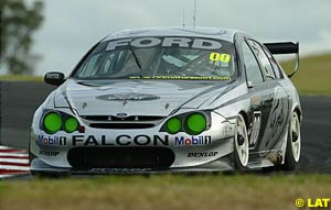 Craig Lowndes, leader of race three until running off the track