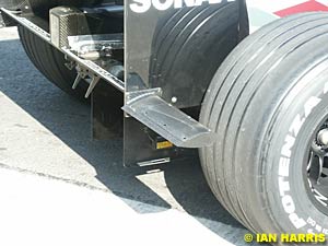 BAR with tyre sensors at Silverstone last week