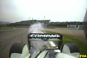 Ralf's engine explodes