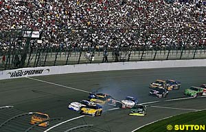 The crash that brought out the first caution of the day