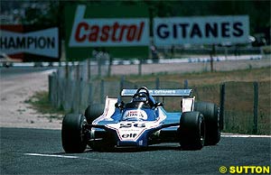 Jacques Laffite at the French GP, 1980