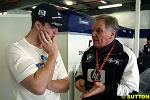 Ralf Schumacher and Head in the pits