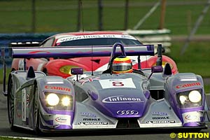 The winning Audi of Pierre Kaffer and Allan McNish