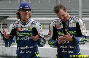 Sete Gibernau and Colin Edwards won't be teammates in 2005