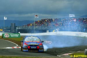 Marcos Ambrose's weekend started well but ended in a cloud of smoke