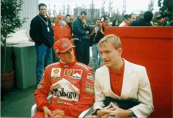 Michael Schumacher and Jan, on the right