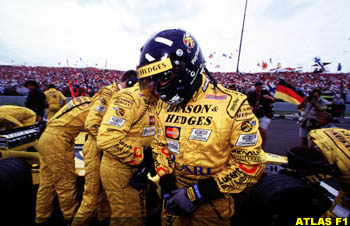 Damon Hill at Hungary