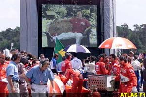 Schumacher speaks to his fans in Germany