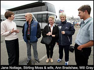 Jane Nottage, Stirling Moss & wife, Ann bradshaw, Will  Gray
