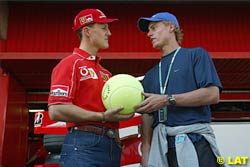 Hewitt Reminisces with Schumacher