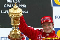 Barrichello Breaks British GP Trophy