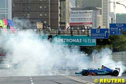 Massa Drives Through the Streets of Shanghai