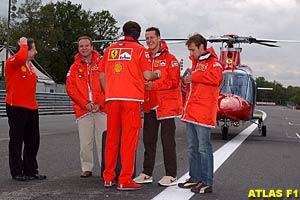 The Ferrari clan at Monza