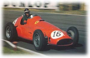 Mike Hawthorn in a Ferrari